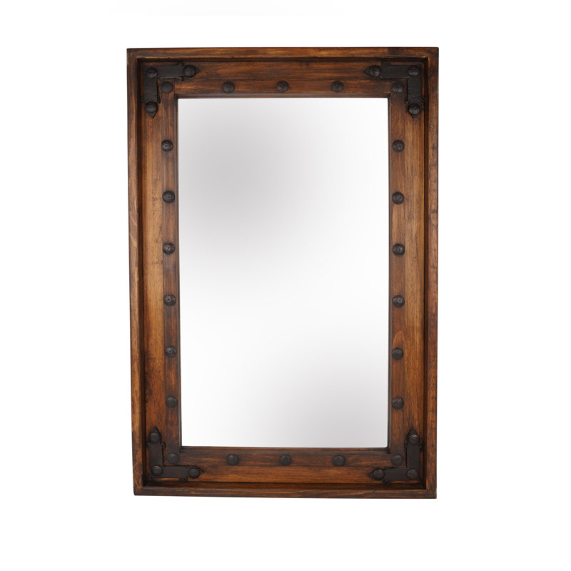 Loon Peak® Deleo Rustic Distressed Bathroom Mirror & Reviews Wayfair